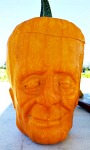 image of pumpkin shaped like Frankenstein